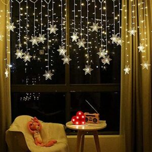 Winter Wonderland LED Snowflake Curtain Lights
